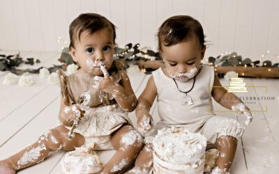 Remi and Raine – Twin Cake smash Brisbane
