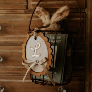 EASTER 2026 - BASKET GIFT TAG WITH BOW