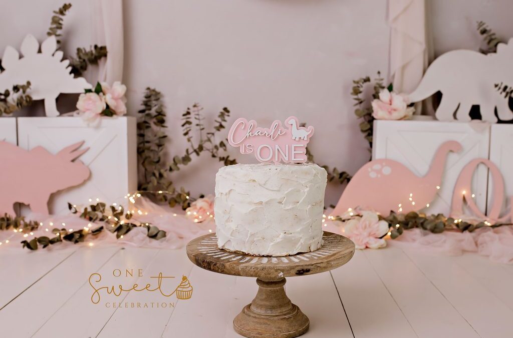 Roaring Fun: A Dinosaur-Themed Cake Smash Adventure!