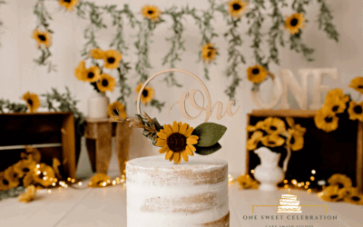 Gold Coast Cake Smash Photographer – Sunflower Cake Smash