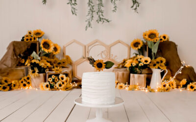 Sunflower cake smash – Brisbane cake smash photographer